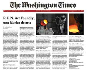 THE WASHINGTON TIMES: “R.U.N. ART FOUNDRY, UNA FÁBRICA DE ARTE”